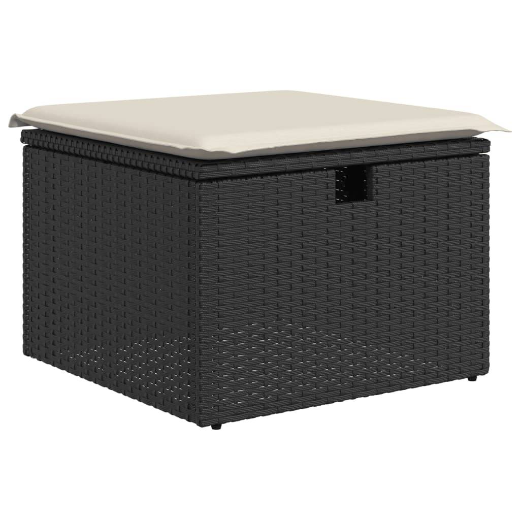 Vidaxl - Salon de jardin 8 pcs avec coussins noir résine tressée vidaXL 3274836 - Image 7