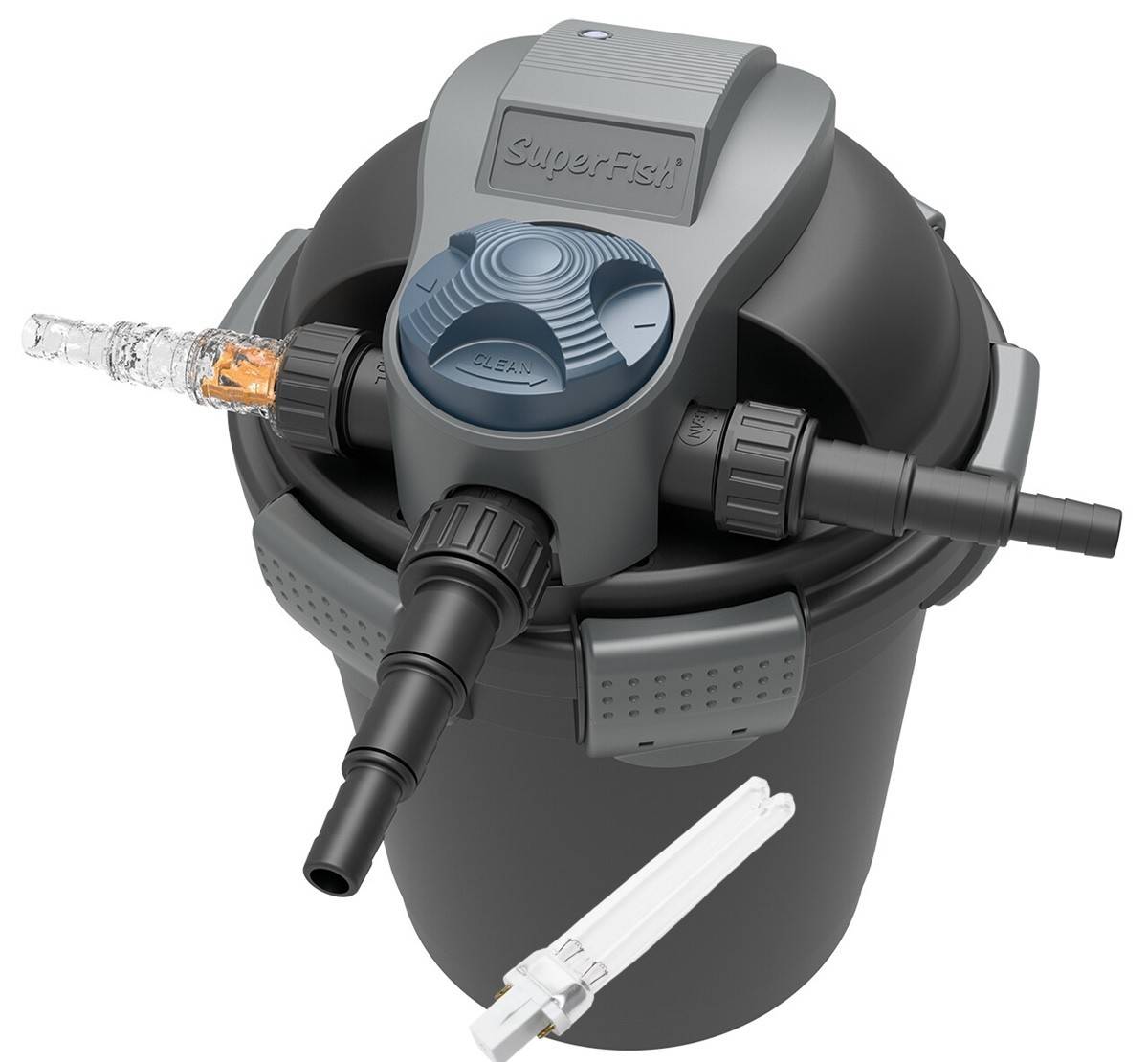 Filtre de bassin pression 5000L UV 7W + 1 ampoule de rechange supplémentaire