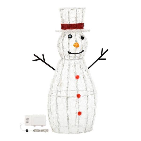 Lotti - Bonhomme de neige lumineux Noël 3D à piles H90cm 180 LED blanc froid 8 modes IP44 Timer SMART Connect  Lotti - Image 3