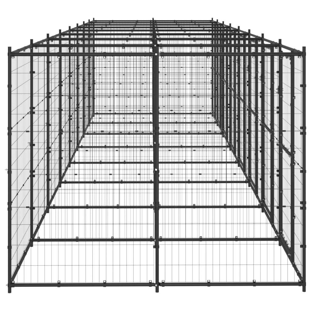 Helloshop26 - Chenil extérieur cage enclos parc animaux chien extérieur acier 19,36 m² - Image 4