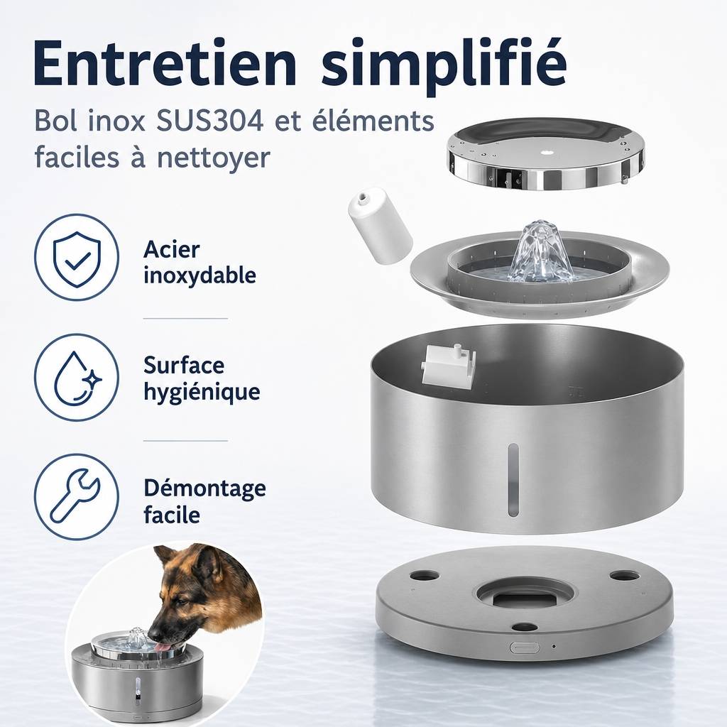 Eziclean - Fontaine pour chien Eziclean® Nutribot Water XL - Image 5