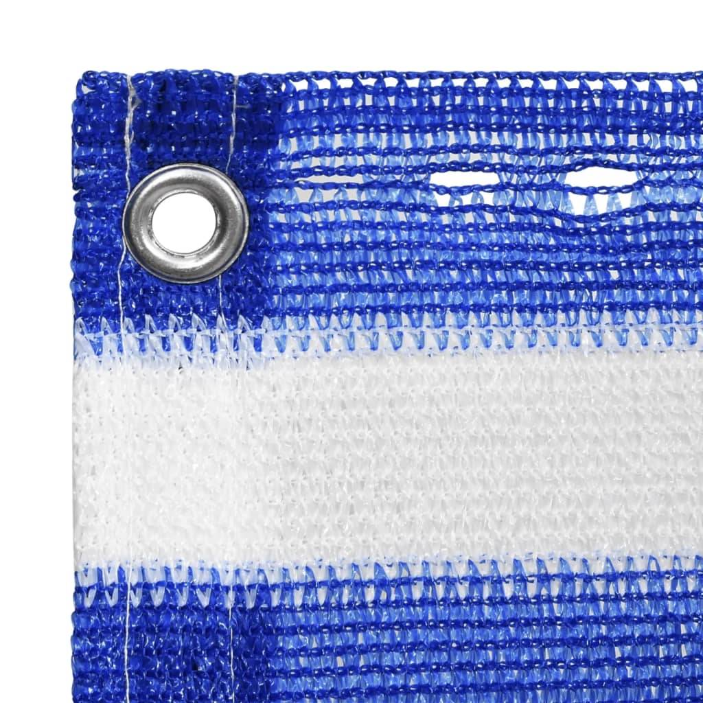 Helloshop26 - Écran de balcon brise pare vue protection confidentialité 120 x 400 cm PEHD bleu et blanc - Image 2