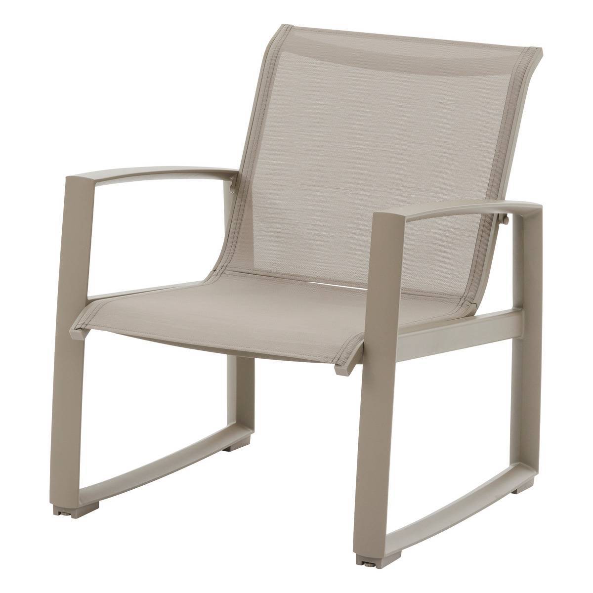 Hesperide - Salon de jardin "Boreane" Noisette & café 5 places en aluminium texaline et polyester Hespéride - Image 5