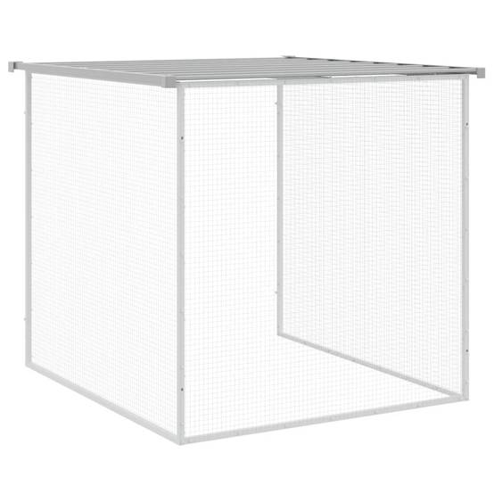 Vidaxl - Cage à poulets avec toit gris clair 203 x 98 x 90 cm en acier galvanisé vidaXL 3189054 - Image 8