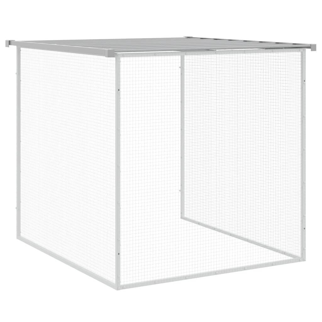 Vidaxl - Cage à poulets avec toit gris clair 203 x 98 x 90 cm en acier galvanisé vidaXL 3189054 - Image 8