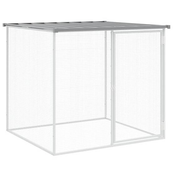 Vidaxl - Cage à poulets avec toit gris clair 203 x 98 x 90 cm en acier galvanisé vidaXL 3189054 - Image 7