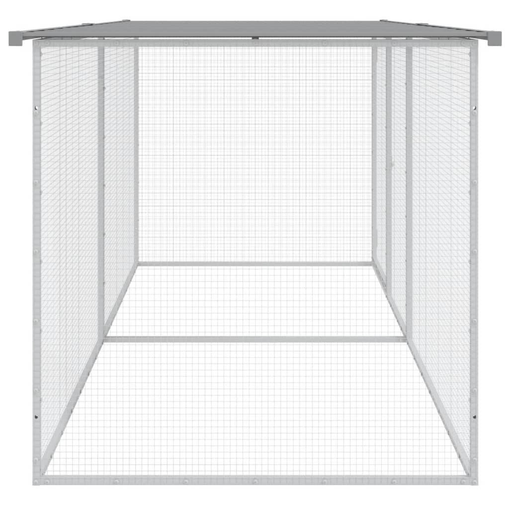 Vidaxl - Cage à poulets avec toit gris clair 203 x 98 x 90 cm en acier galvanisé vidaXL 3189054 - Image 5