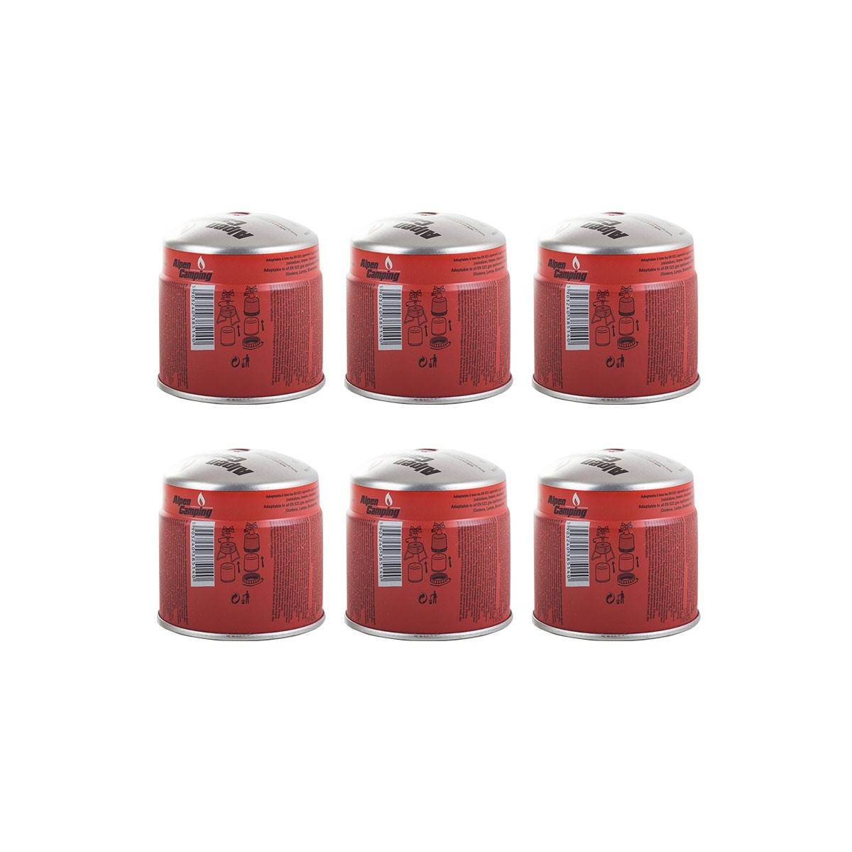 ALPEN - Pack 6 cartouches gaz 190g Butane Propane perçable sécurité stop-gaz - Image 1