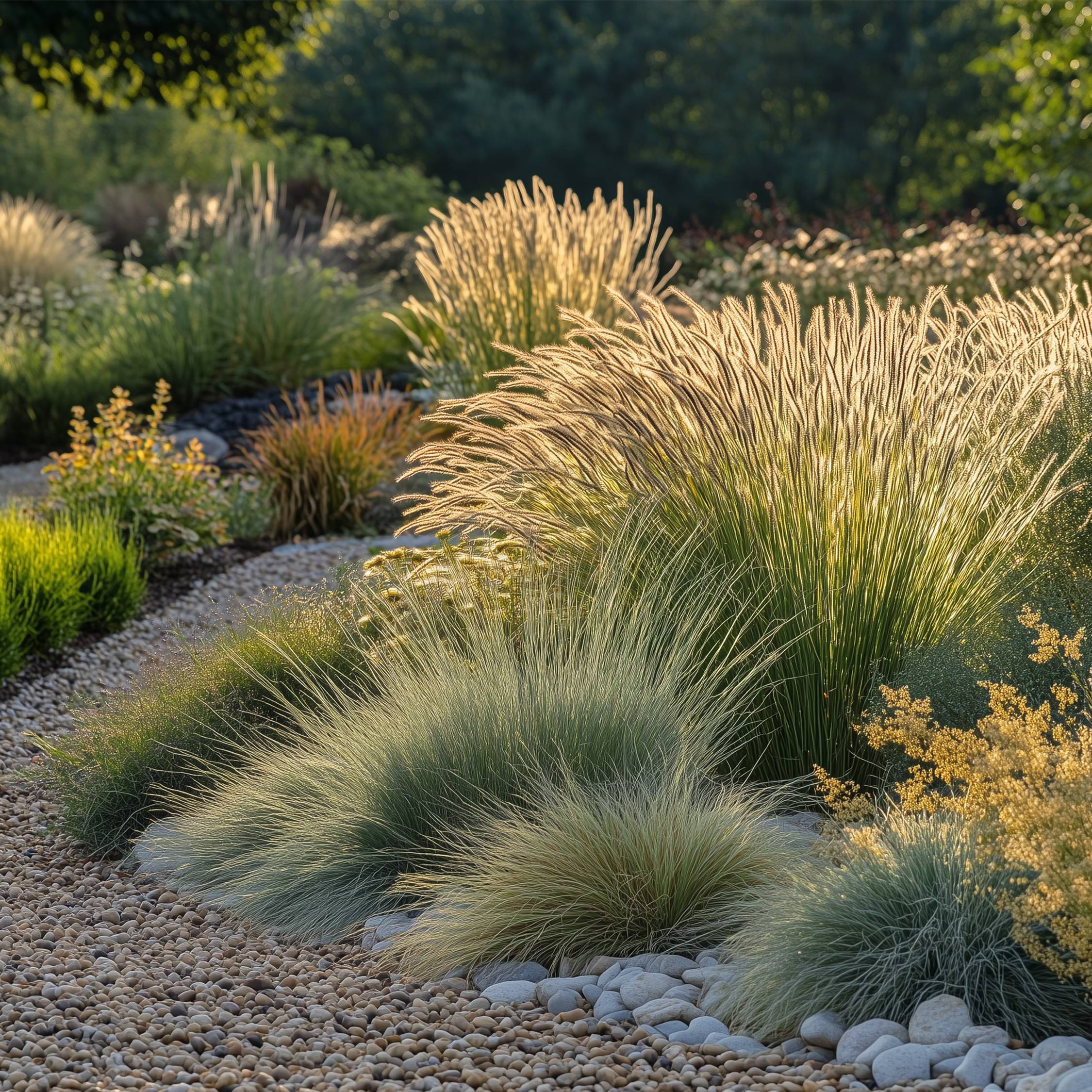 Mélange de graminées - Set de 6 - Stipa, Festuca, Carex - H15-25cm - ⌀10,5cm - Image 3