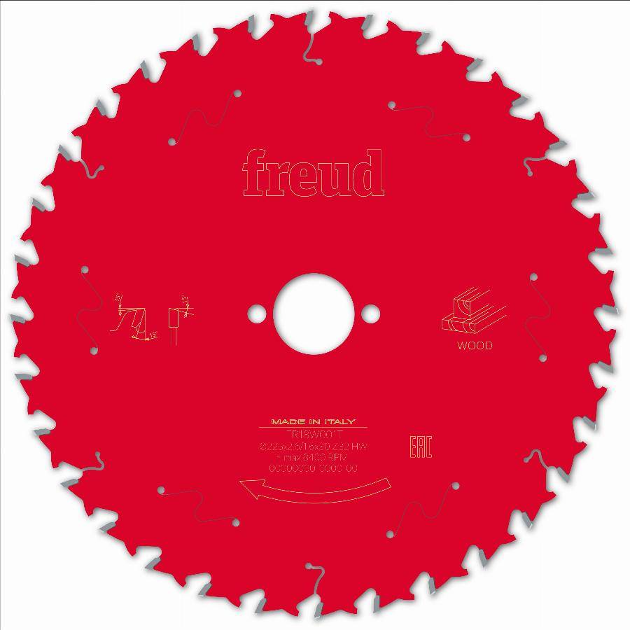 Lame pour scie circulaire portative FREUD - Ø225 2,6/1,6 AL30 Z32 BA 15° - F03FS09772 -FR18W001T - Image 1