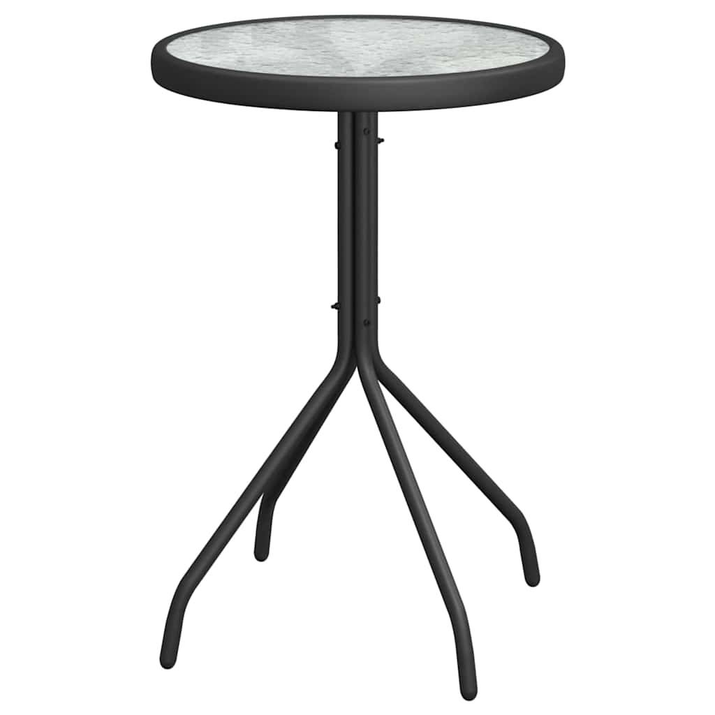 Ensemble bistro de jardin 3 pcs | Mobilier d'extérieur Noir Acier Maison Chic - Image 6