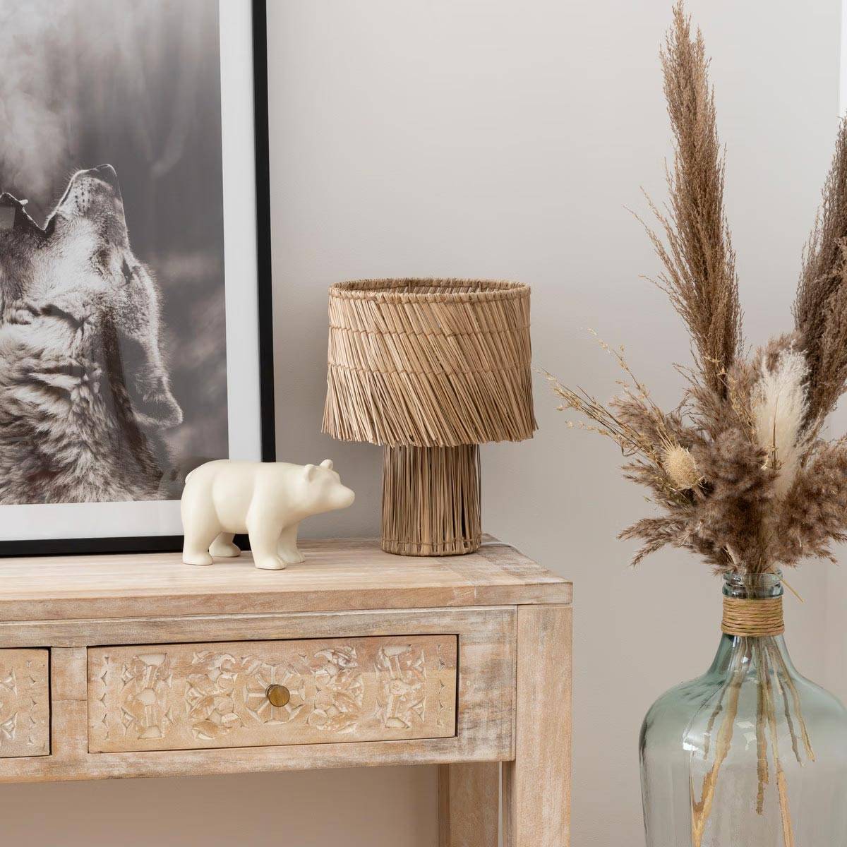 Atmosphera - Objet décoratif Ours en céramique Beige L 22.5 cm - Image 3