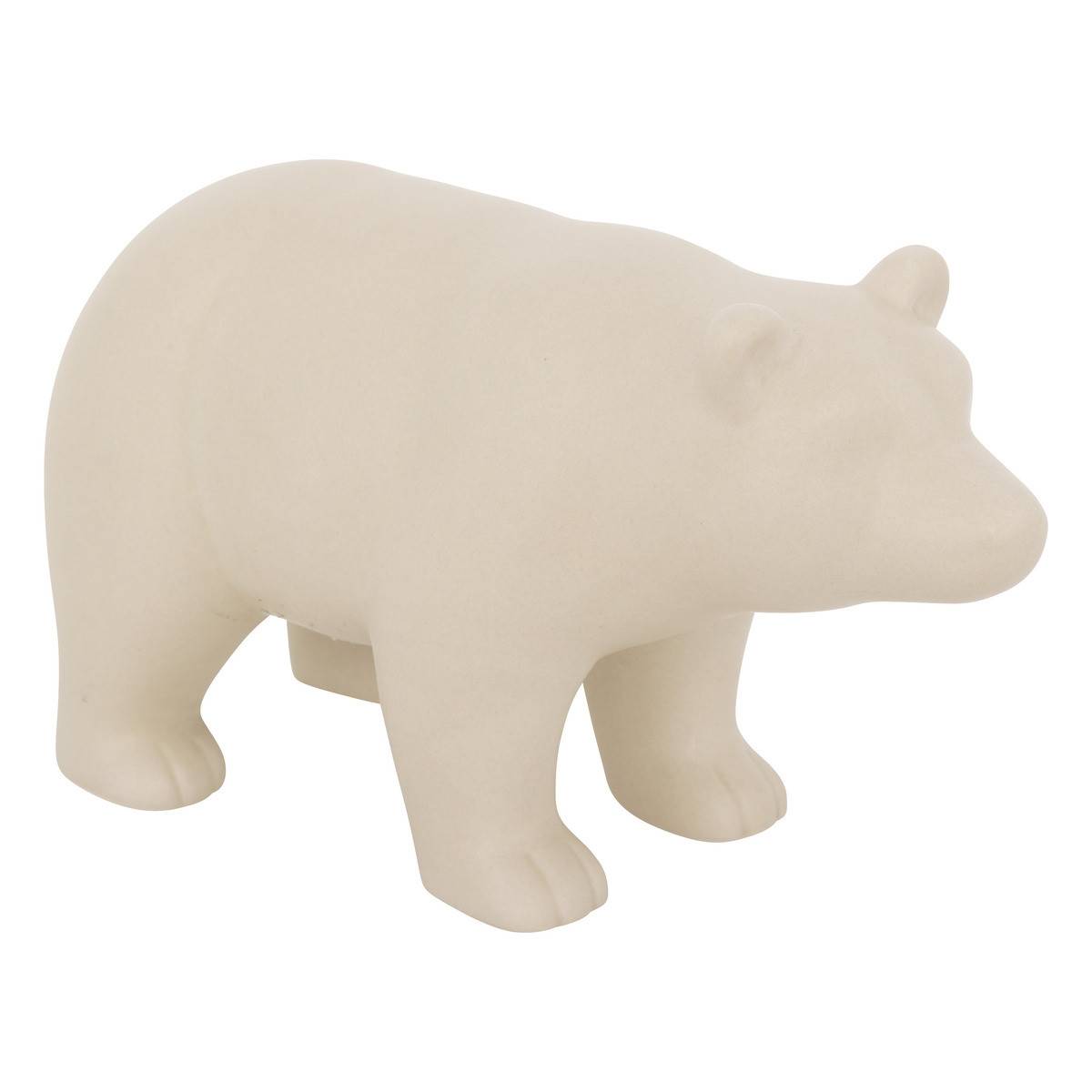 Atmosphera - Objet décoratif Ours en céramique Beige L 22.5 cm - Image 1