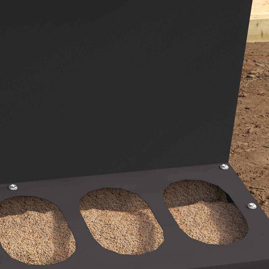 Petit Mangeoire Cube Acier Poule Compact 4kg Noir - ComfortXL Outdoor Living - Image 4