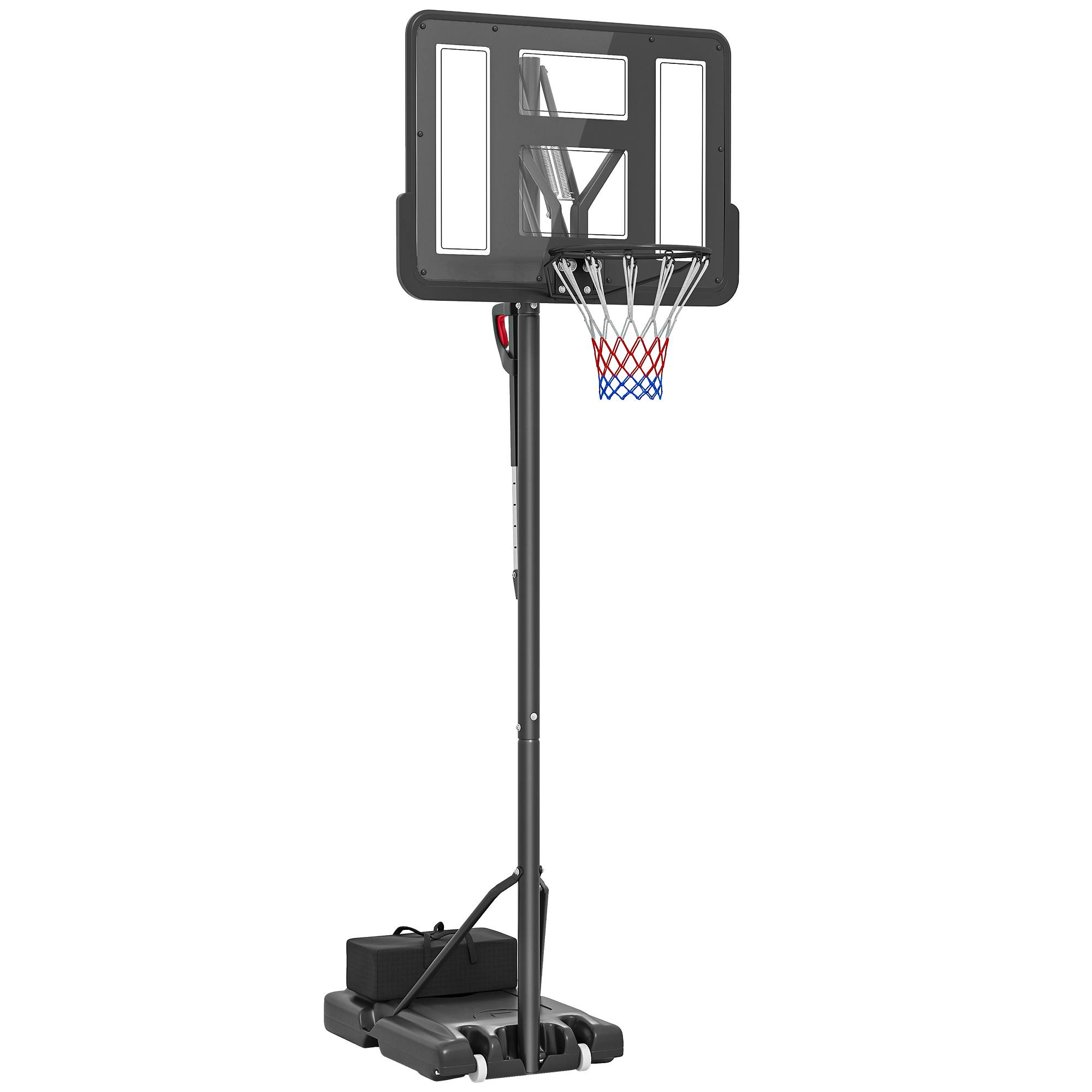 ComfortXL - Panier de basket sur pied acier et plastique noir hauteur 235-305 cm base lestable à roulettes usage extérieur - Image 10