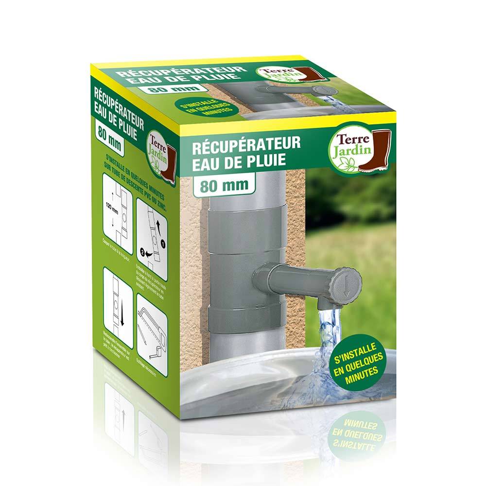 Terre Jardin - Récupérateur eau de pluie pour gouttière Ø 80 mm - Image 5