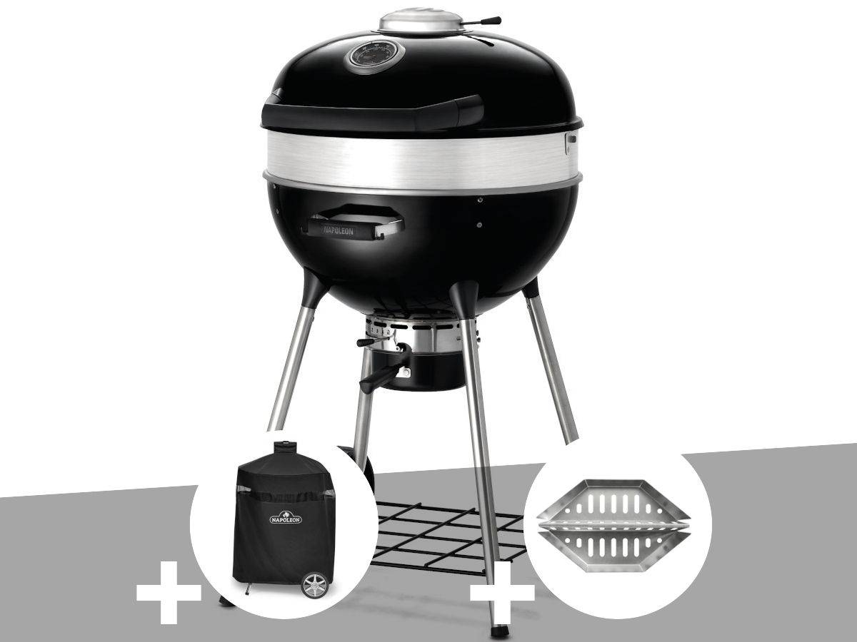 Napoleon - Barbecue à charbon Charcoal Kettle Pro 57 cm + Housse de protection + Lot de 2 paniers à charbon - Napoleon - Image 1