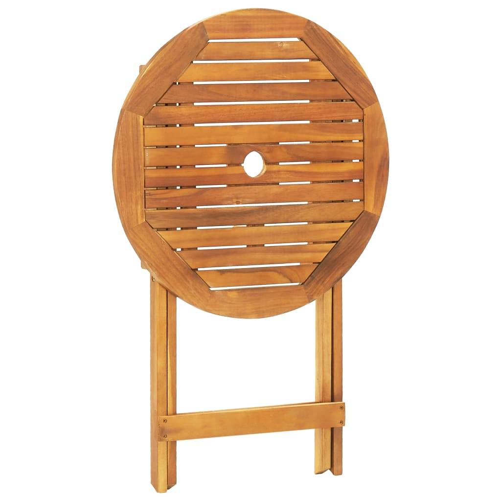 ComfortXL - Salon de Jardin 2 Personnes Bois et Polypropylène Pliant pour Terrasse Balcon Gris Table Ronde Ø60cm – ComfortXL Outdoor Living - Image 8