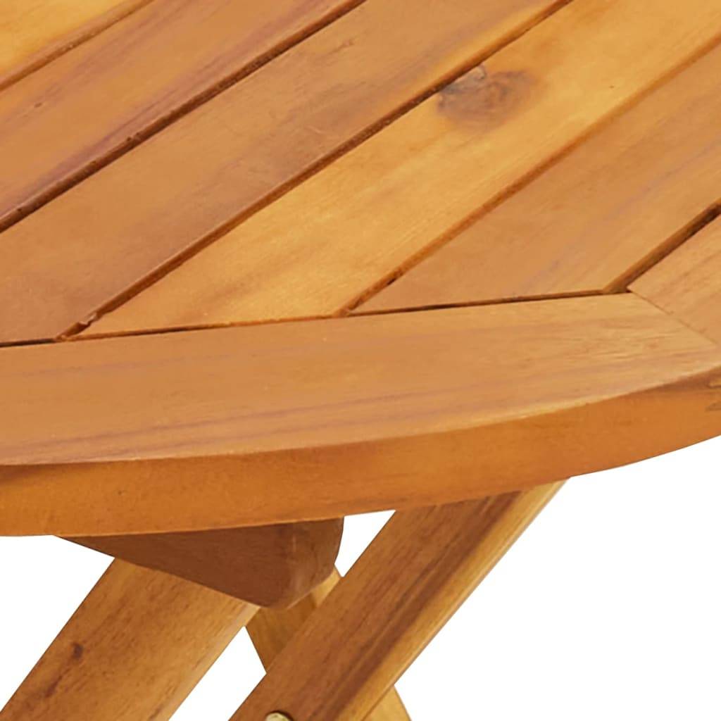 ComfortXL - Salon de Jardin 2 Personnes Bois et Polypropylène Pliant pour Terrasse Balcon Gris Table Ronde Ø60cm – ComfortXL Outdoor Living - Image 3