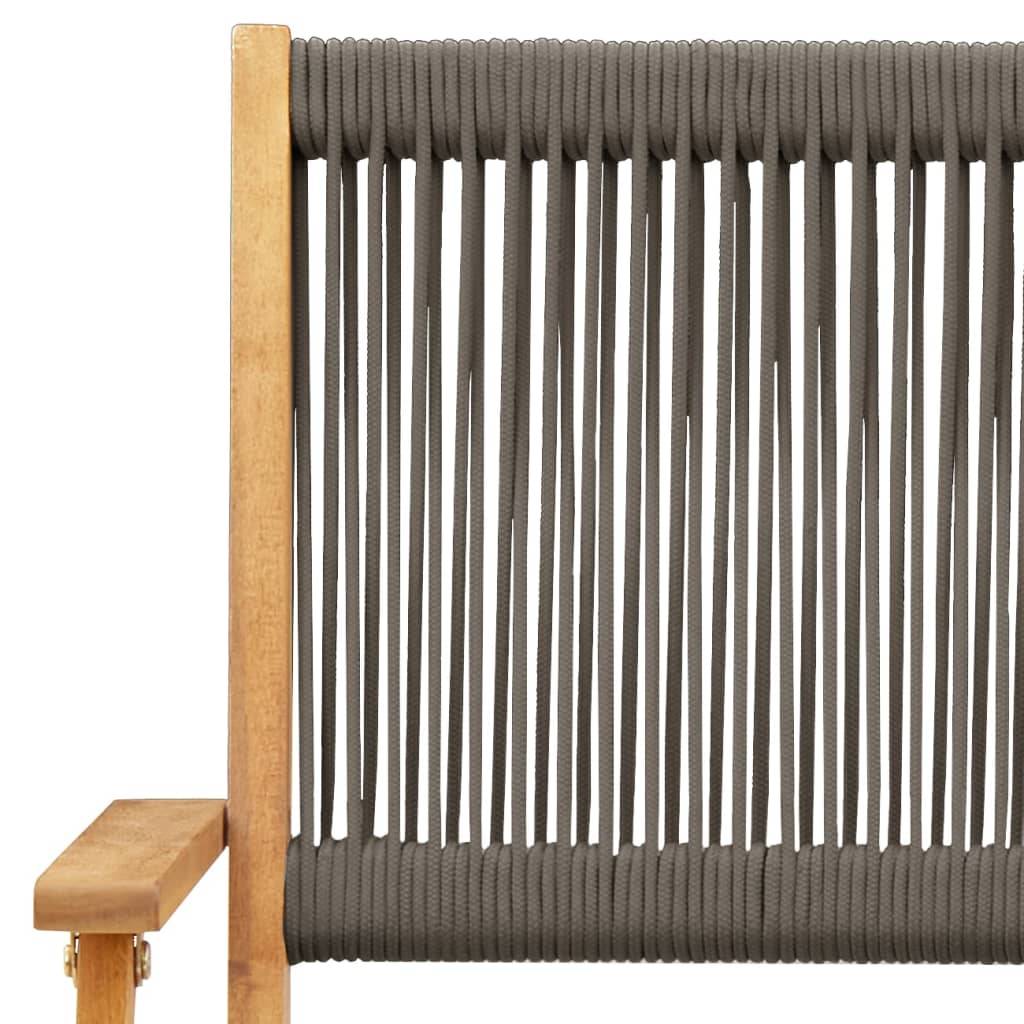 ComfortXL - Salon de Jardin 2 Personnes Bois et Polypropylène Pliant pour Terrasse Balcon Gris Table Ronde Ø60cm – ComfortXL Outdoor Living - Image 10