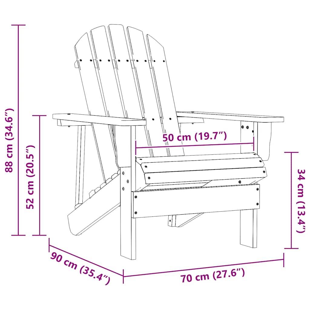 ComfortXL - Fauteuil Adirondack en Bois de Sapin Massif avec Table d'appoint Naturel – ComfortXL Outdoor Living - Image 4