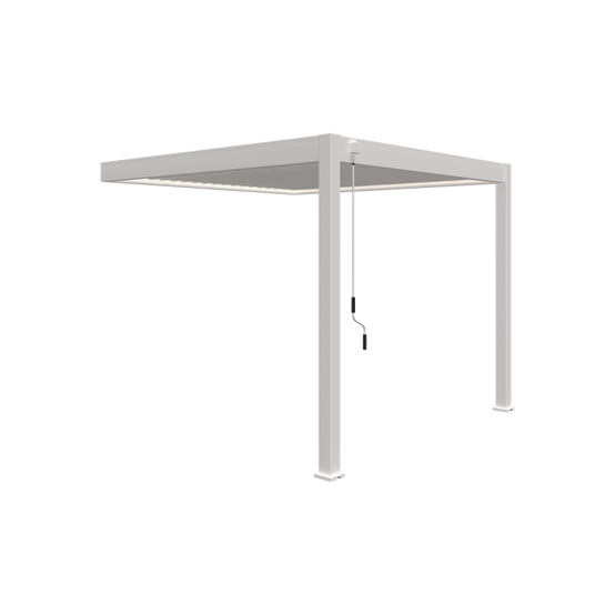 Ombrea - Pergola bioclimatique Ombréa adossée VS 3x3M Blanc + 1 store - Image 4