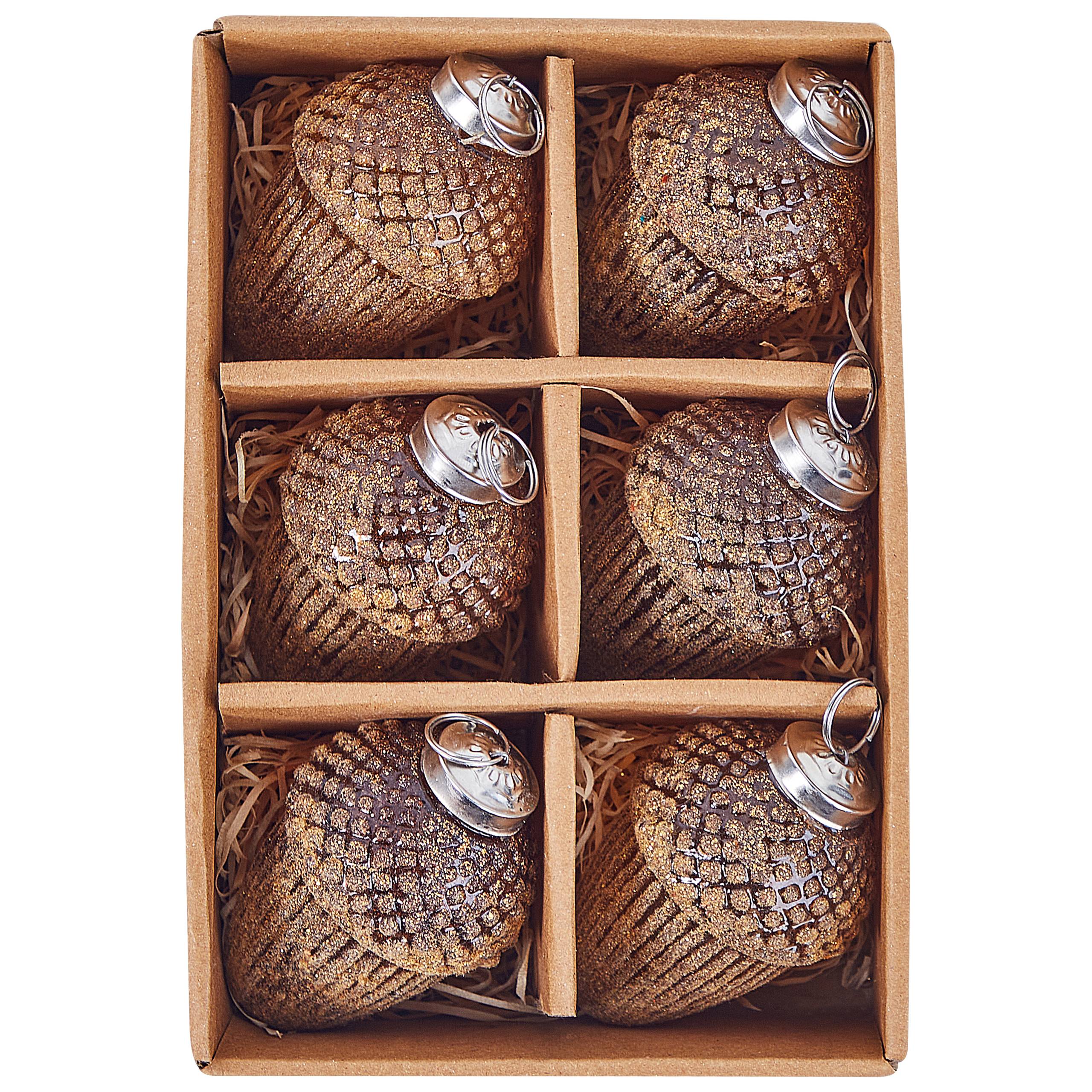 Beliani - Boules de Noël Verre Doré AMBRE - Beliani - Image 4