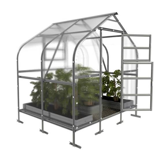 Serre KLASIKA*DROP 5m2, 2,5m x 2m, 6 mm avec revêtement en polycarbonate - Image 3