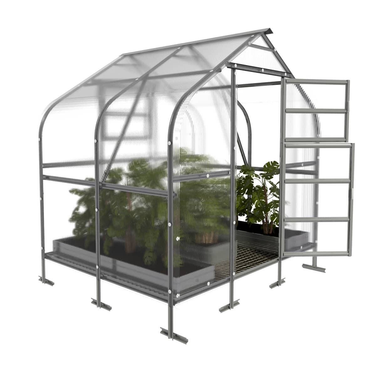Serre KLASIKA*DROP 5m2, 2,5m x 2m, 6 mm avec revêtement en polycarbonate - Image 3