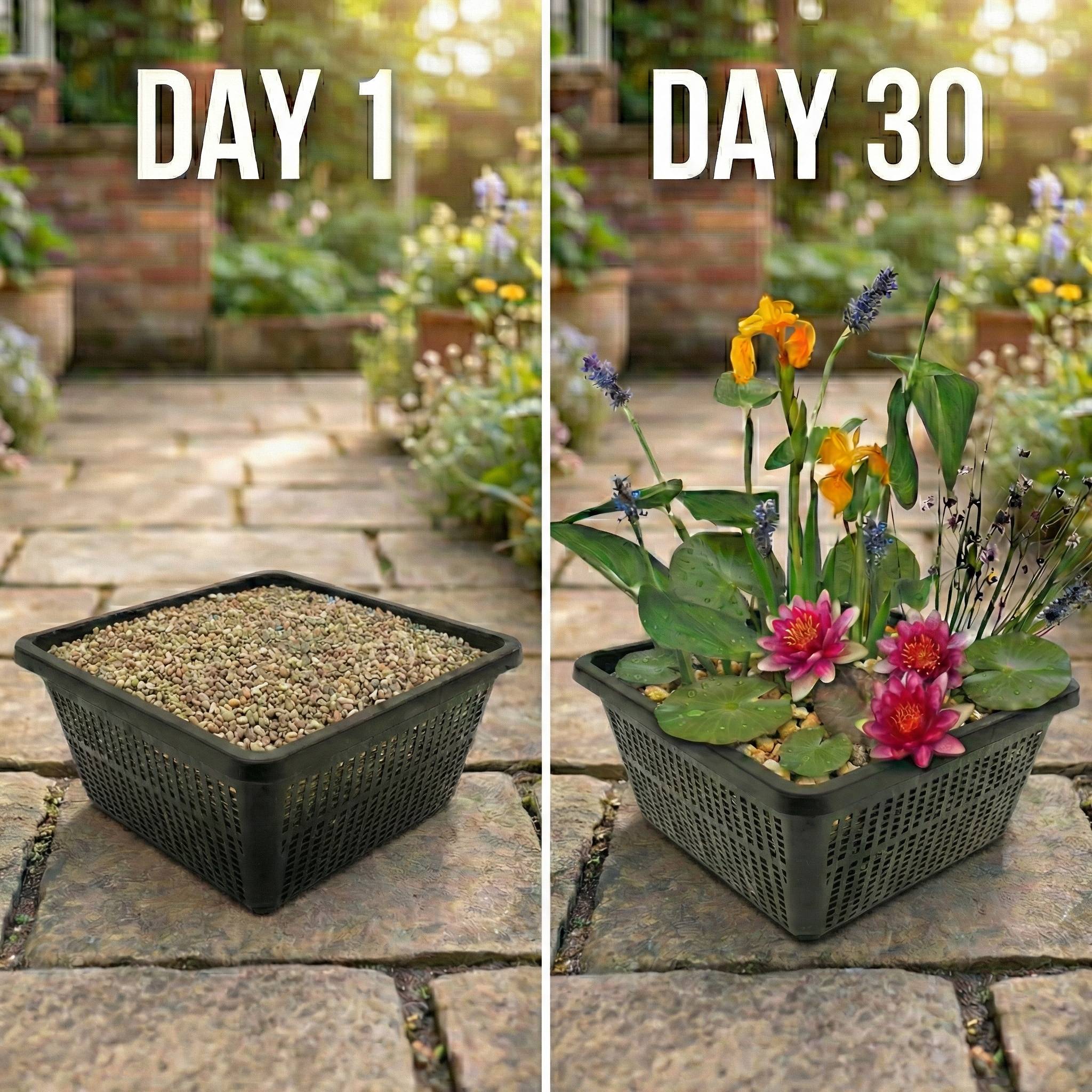 0 - Mini Plantes Bassin Set Rouge - 4 Plantes Panier Substrat Engrais - Image 3