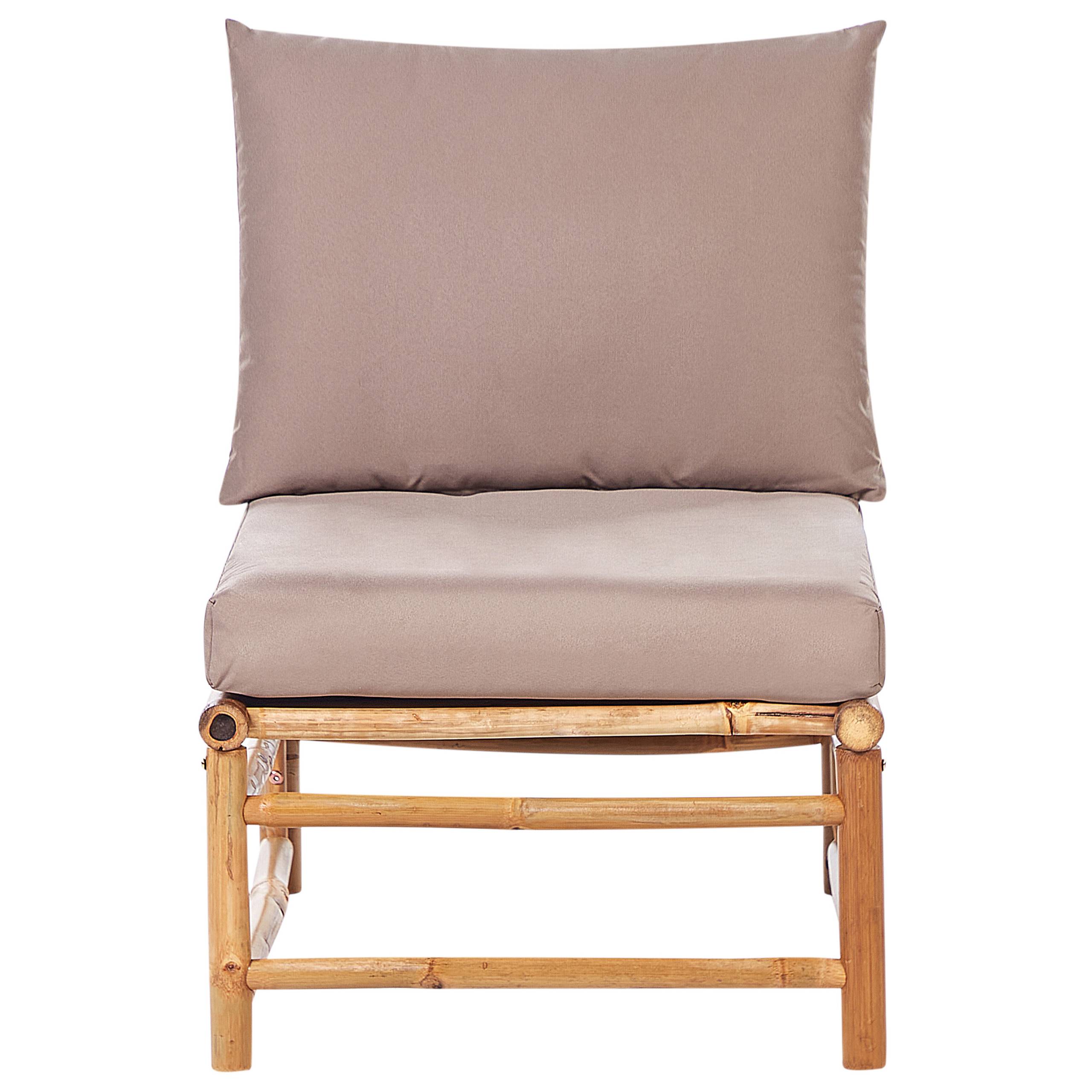 Beliani - Set de jardin, 4 Personnes Bambou Taupe CERRETO - Beliani - Image 5