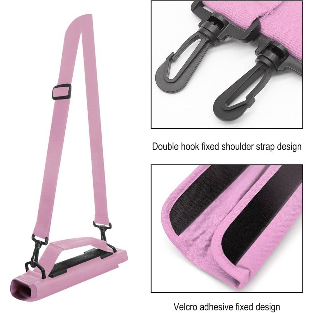 Sac de golf léger – 3 à 6 clubs – Nylon imperméable – Facile à transporter – Homme/Femme/Enfant – Rose - Image 5