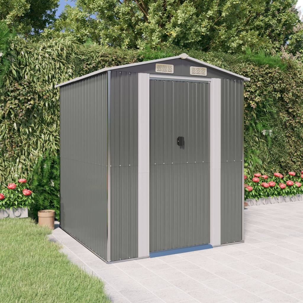 Vidaxl - Abri de jardin Gris clair 192x191x223 cm Acier galvanisé vidaXL 3147438 - Image 1