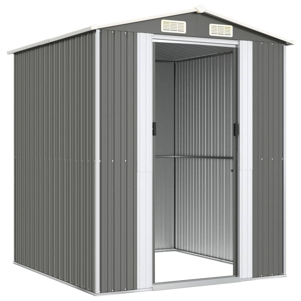 Vidaxl - Abri de jardin Gris clair 192x191x223 cm Acier galvanisé vidaXL 3147438 - Image 5