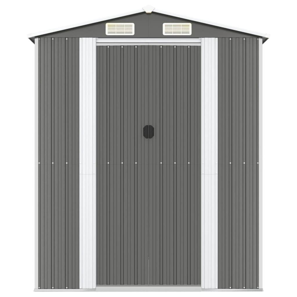 Vidaxl - Abri de jardin Gris clair 192x191x223 cm Acier galvanisé vidaXL 3147438 - Image 8