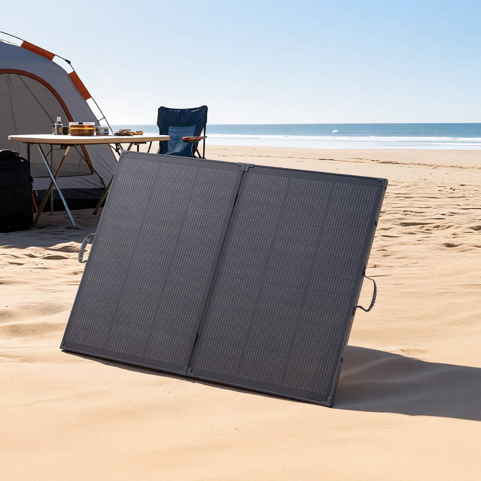 Vevor - VEVOR Panneau Solaire Portable Chargeur Pliable Monocristallin à Cadre 200 W - Image 8