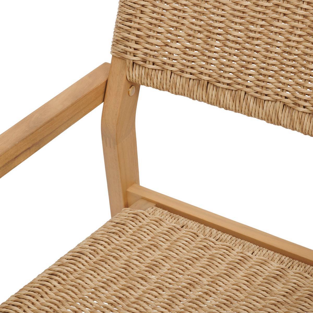 Hesperide - Lot de 2 fauteuils de salon de jardin "Temeira" acacia  et texaline Hespéride - Image 4
