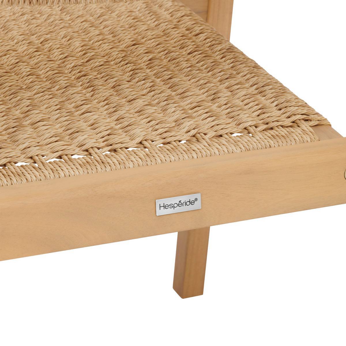 Hesperide - Lot de 2 fauteuils de salon de jardin "Temeira" acacia  et texaline Hespéride - Image 5