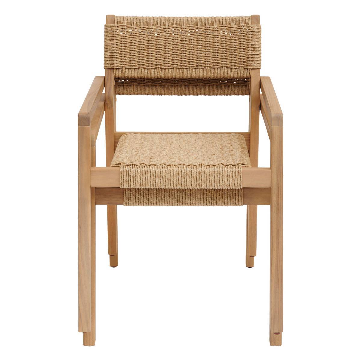 Hesperide - Lot de 2 fauteuils de salon de jardin "Temeira" acacia et texaline - Hespéride - Image 5