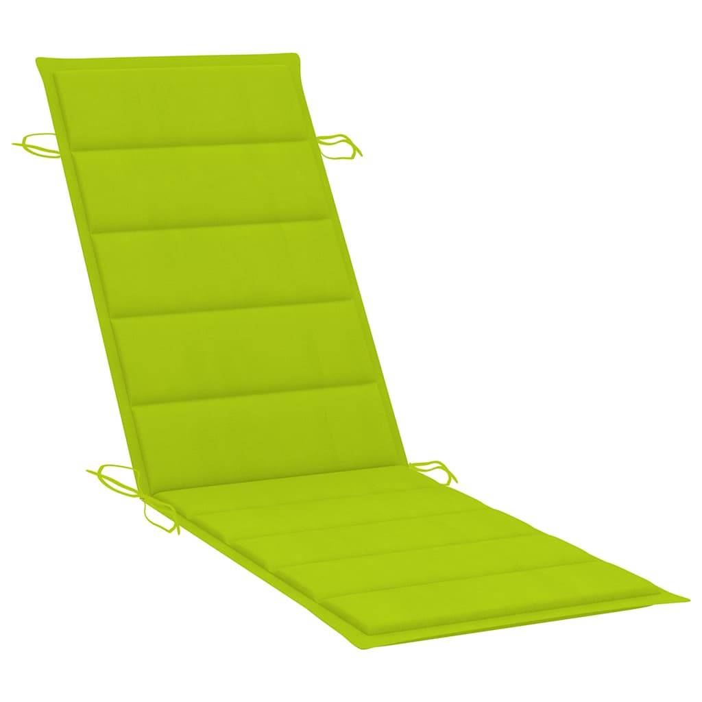Chaise longue | Transat | Bain de soleil de jardin avec table et coussin Bois d'acacia - Image 5