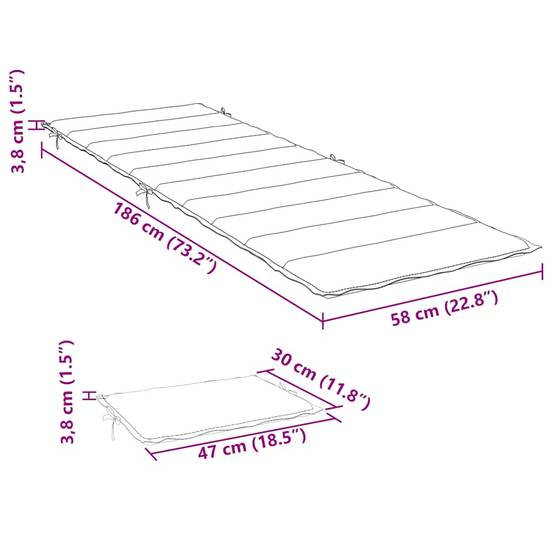 Chaise longue | Transat | Bain de soleil de jardin avec table et coussin Bois d'acacia - Image 9