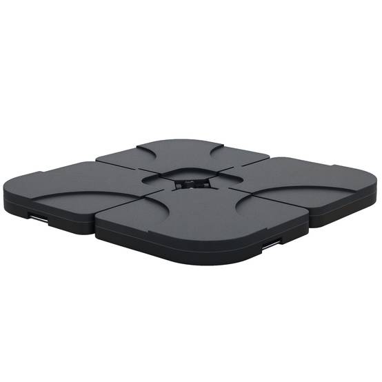 Set de 4 bases de parasol de jardin en plastique 50 × 50 × 7,5 cm - Image 1