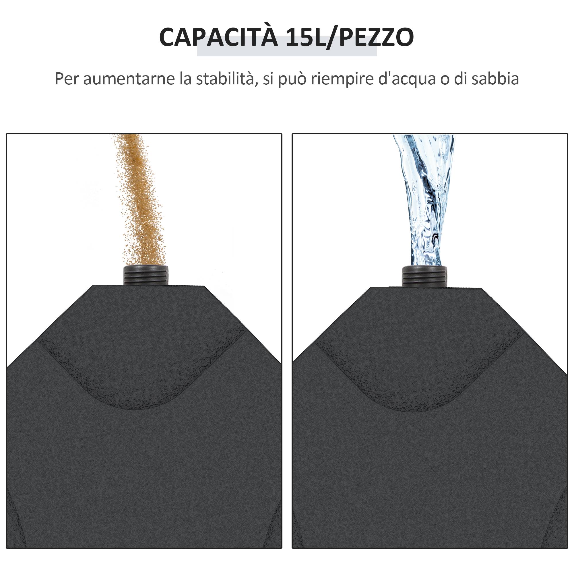 Set de 4 bases de parasol de jardin en plastique 50 × 50 × 7,5 cm - Image 7