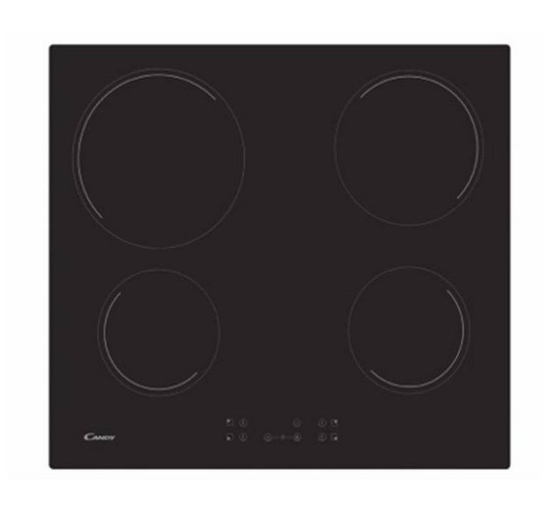 Table de cuisson vitrocéramique 4 feux 6500w noir CC64CH Candy
