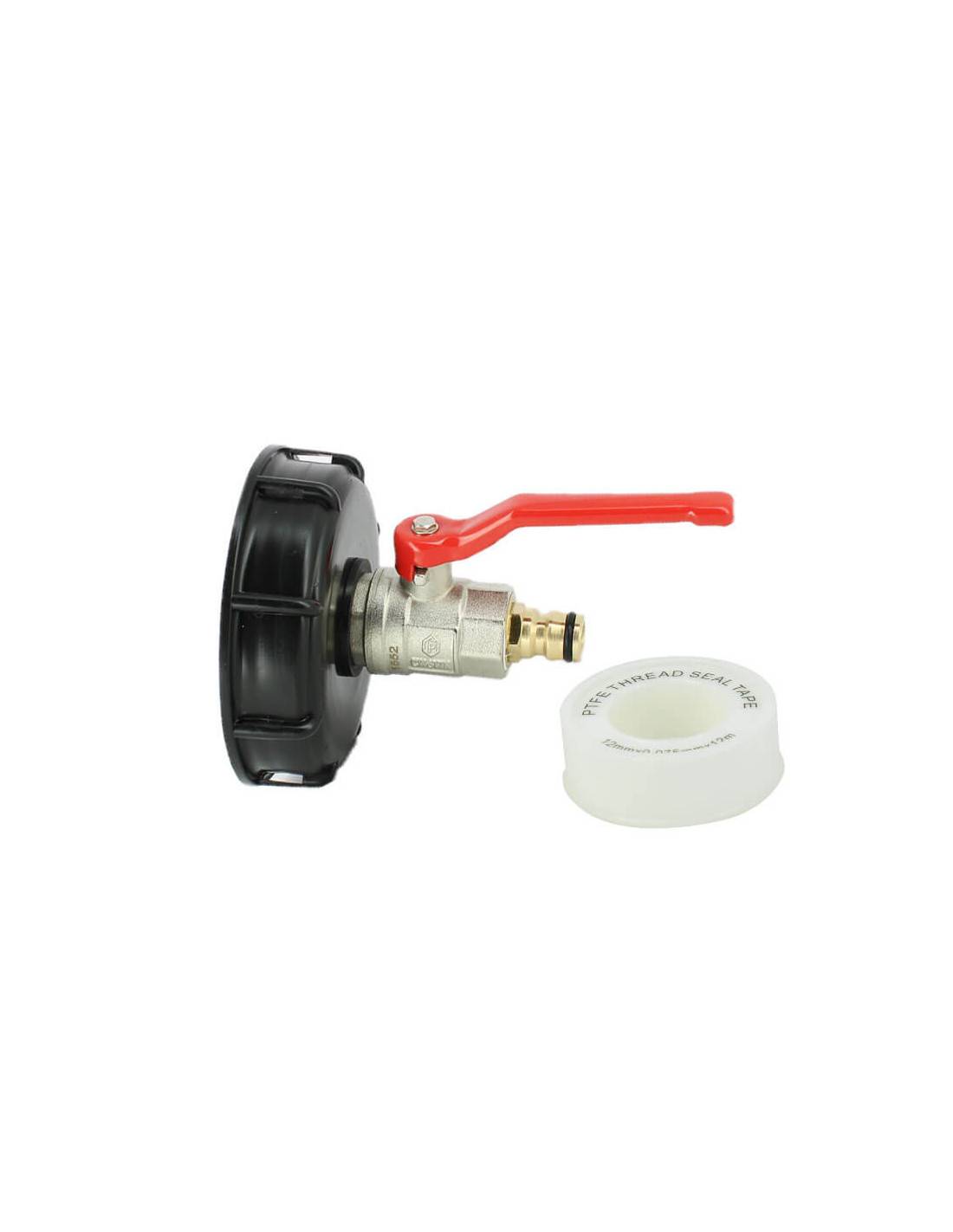 Raccord S100X8 - Vanne 1/4 de tour laiton + Embout rapide - Image 1