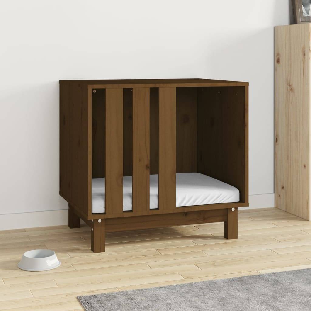 Vidaxl - Niche pour chien Marron miel 60x45x57 cm Bois de pin massif vidaXL 822479 - Image 4