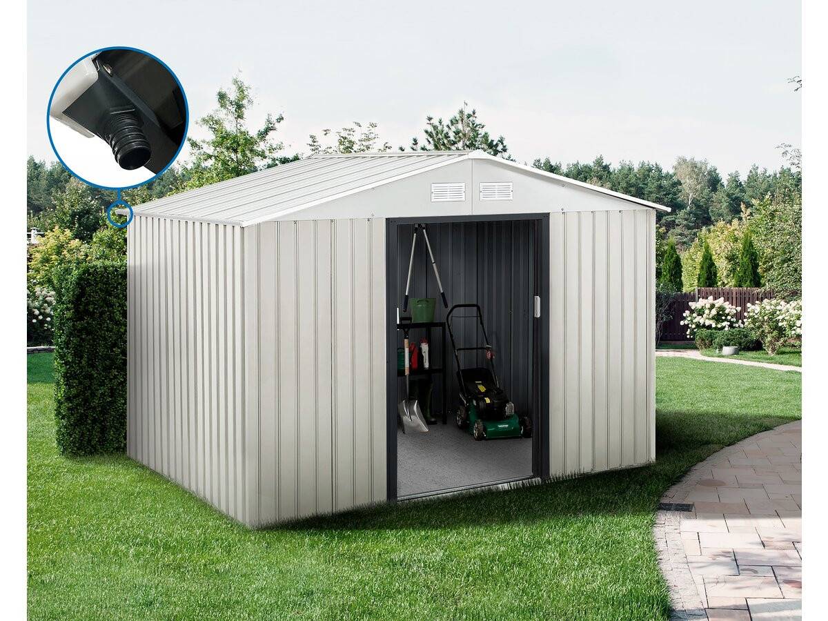 Abri De Jardin Métal "nebraska" - 5,29m² Avec Gouttière -habitat Et Jardin - Image 2