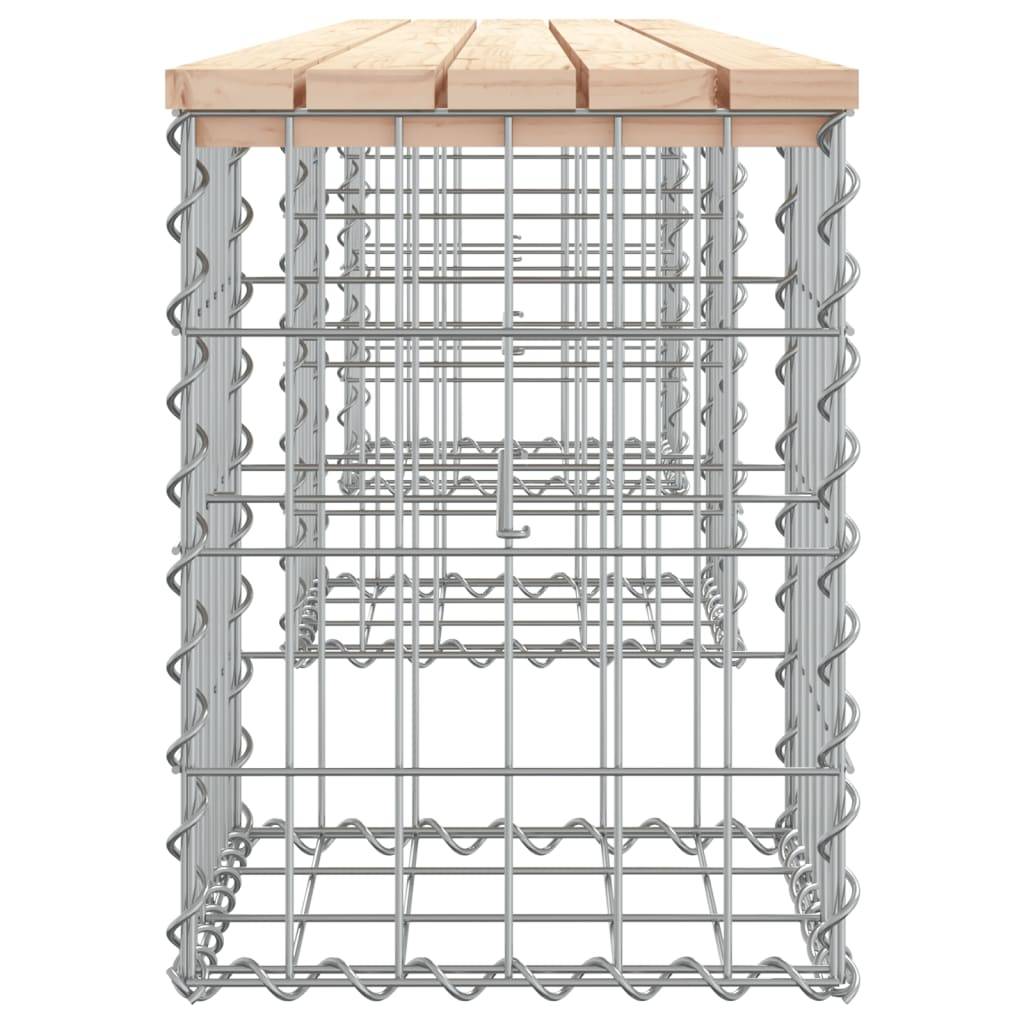 Maison Chic - Banc de jardin - Banc d'extérieur - Banquette design de gabion 203x31x42 cm bois massif de pin - Image 4