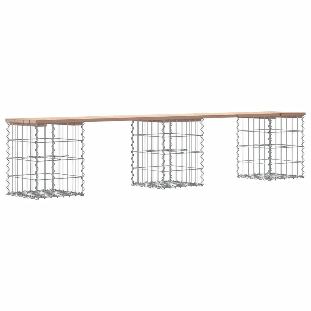 Maison Chic - Banc de jardin - Banc d'extérieur - Banquette design de gabion 203x31x42 cm bois massif de pin - Image 5