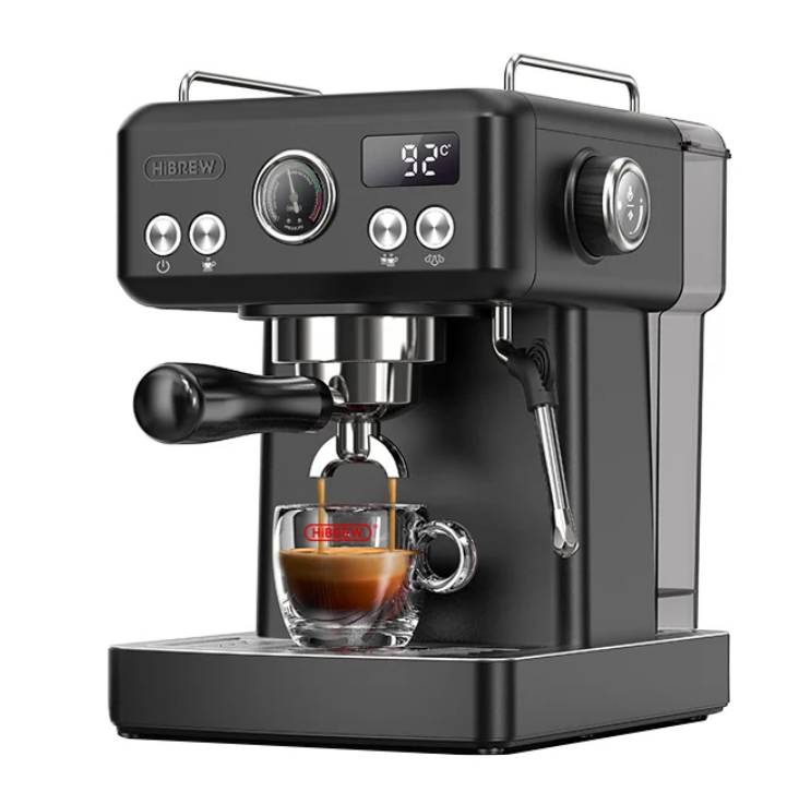 Machine à expresso semi-automatique HiBREW H10A,19 bars,température réglable,réservoir d'eau de 1,8 L,avec buse vapeur rotative à 270 degrés